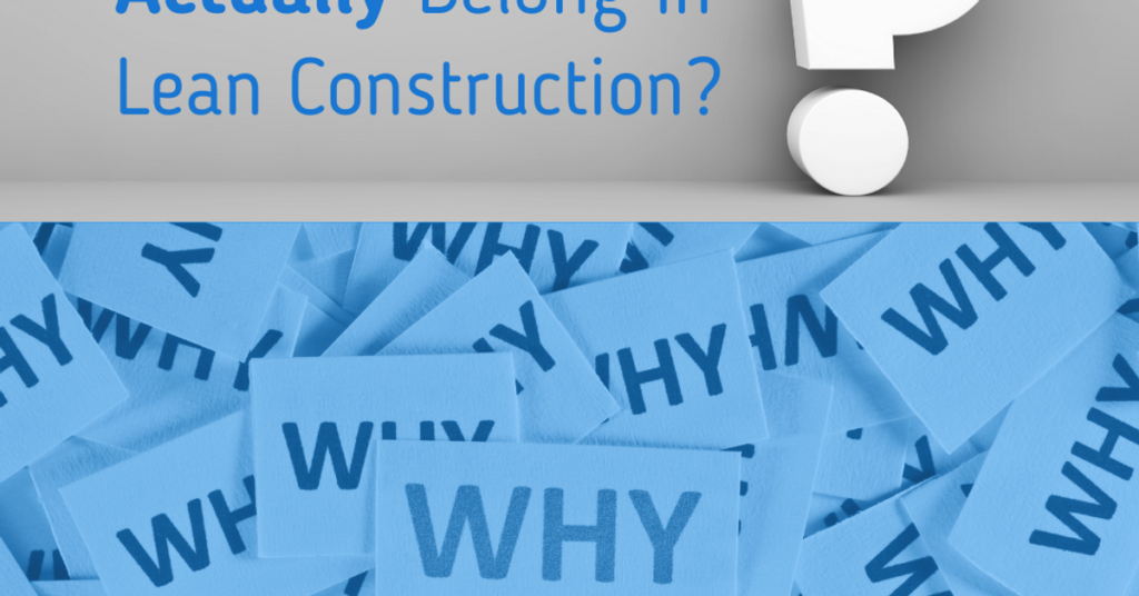 Visual representation of the 5 Whys root cause analysis method applied in lean construction